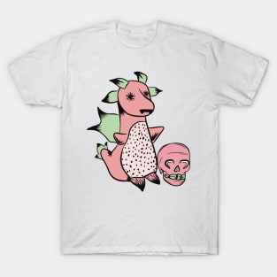 Dragon fruit dragon beside skull #1 T-Shirt